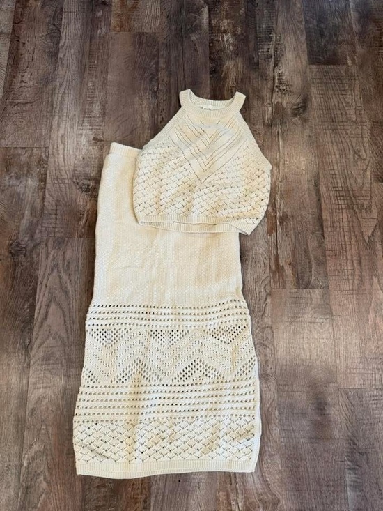 Freshman 1996 Other - Cream Crochet Knit Two-Piece Set